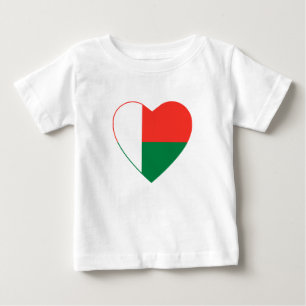 Madagaskar-Flaggen-Herz-T - Shirt