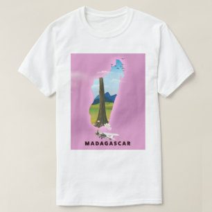 Madagaskar Illustriertes Reiseplakat T-Shirt