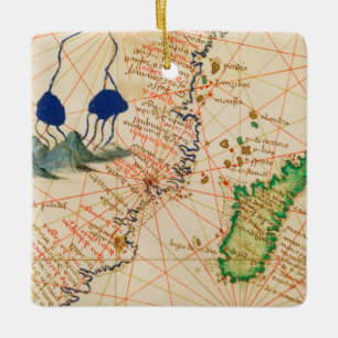 Madagaskar-Karte Keramikornament