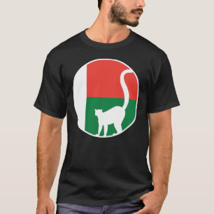 Madagaskar Lemur Madagaskar Nationale Tierflagge T-Shirt