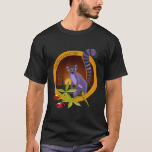 Madagaskar Lemure und Baobab bei Sunset T-Shirt