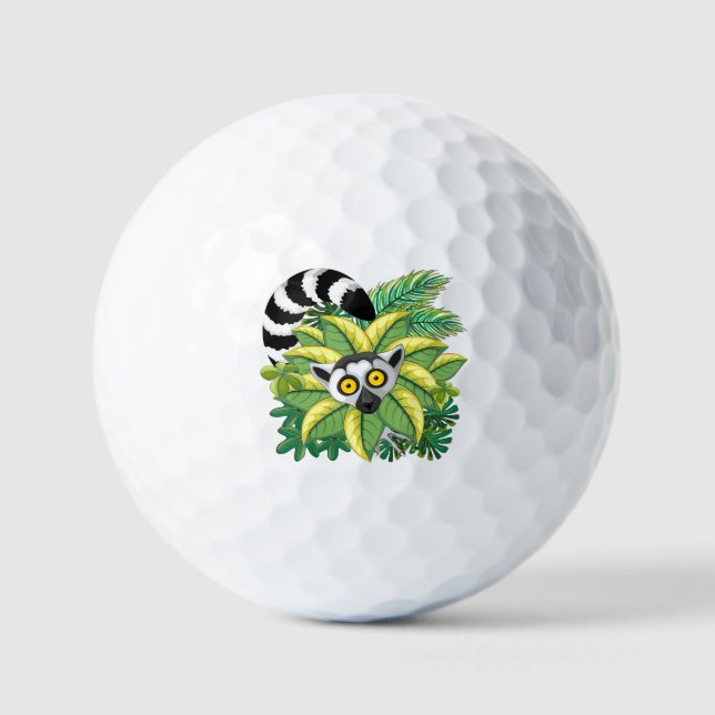 Madagaskar-Lemuren im Exotischen Dschungel Golfball (Vorderseite)