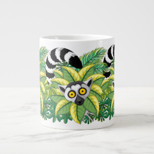 Madagaskar-Lemuren im Exotischen Dschungel Jumbo-Tasse