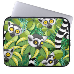 Madagaskar-Lemuren im Exotischen Dschungel Laptopschutzhülle