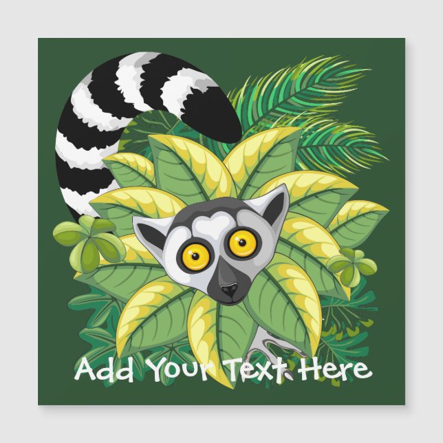 Madagaskar-Lemuren im Exotischen Dschungel Magnetkarte (Vorderseite)