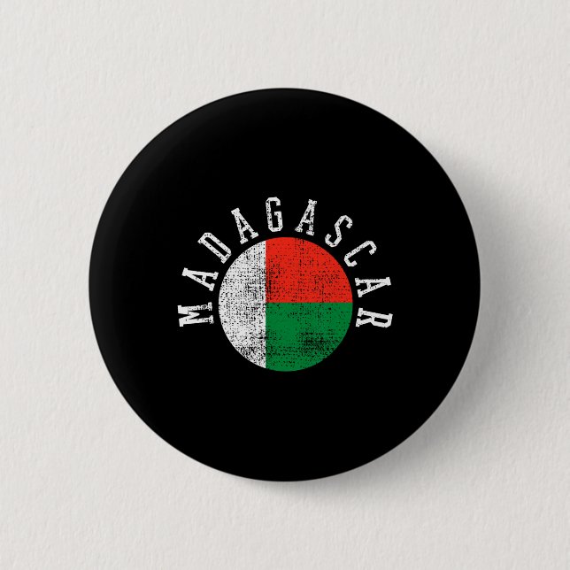 Madagaskar-Malagasy-Flagge Button (Vorderseite)
