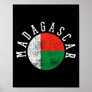 Madagaskar-Malagasy-Flagge Poster