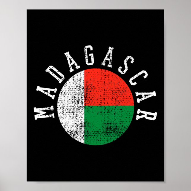 Madagaskar-Malagasy-Flagge Poster (Vorne)