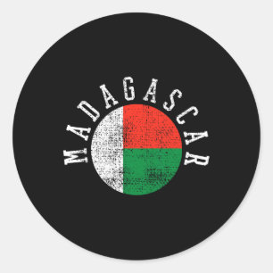 Madagaskar-Malagasy-Flagge Runder Aufkleber
