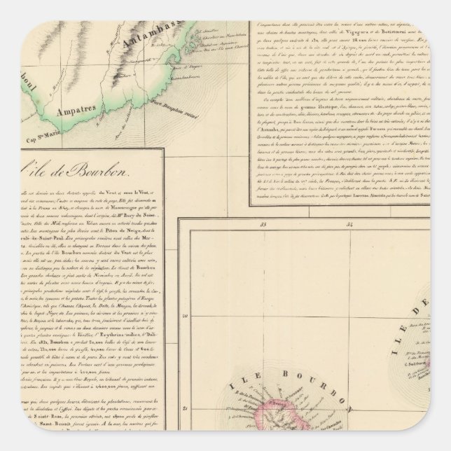 Madagaskar, Mauritius 57 Quadratischer Aufkleber (Vorderseite)