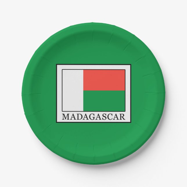 Madagaskar Pappteller (Vorderseite)