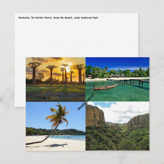 Madagaskar Postkarte (Vorne/Hinten)