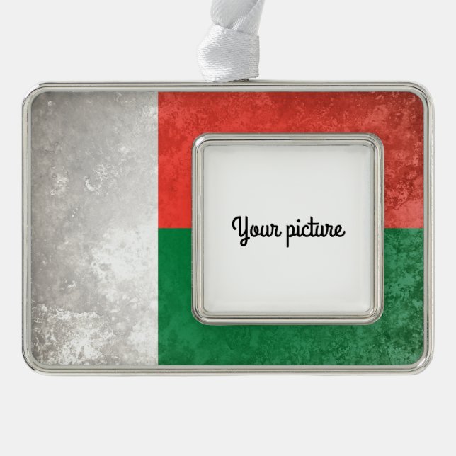 Madagaskar Rahmen-Ornament Silber (Vorderseite)