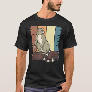 Madagaskar Sifakas Zoo Affe Retro Lemur T-Shirt
