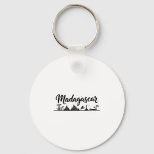 Madagaskar-Skyline-Reise-Urlaub-Outfits Schlüsselanhänger