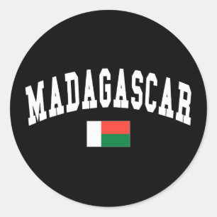 Madagaskar-Stil Runder Aufkleber