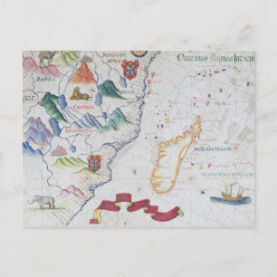 Madagaskar und die ostafrikanische Küstenlinie Postkarte