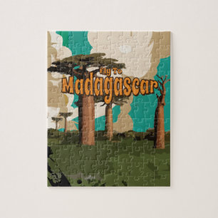 Madagaskar Vintage-Reiseposter Puzzle