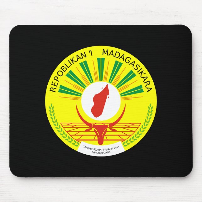 Madagaskar-Wappen Mousepad (Vorne)