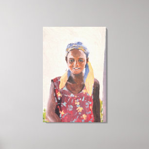 Madagassisches Mädchen 1989 Leinwanddruck