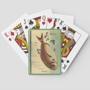 Madai oder Red Tai - Hiroshige japanische Fischdru Spielkarten