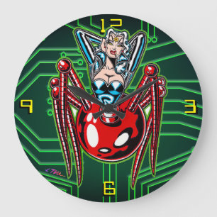 Madam Mechanism™/Mecha-Spinne Große Wanduhr