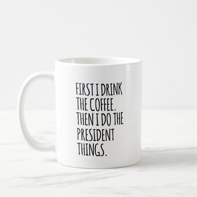 Madam President, Funny Gift For New President, HOA Kaffeetasse (Links)