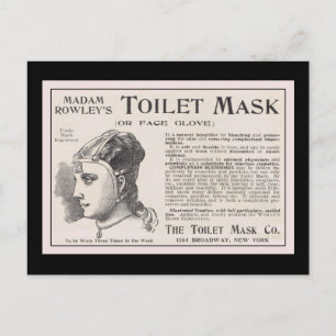 Madam Rowleys Toilettenmasken-Werbung Postkarte