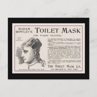 Madam Rowleys Toilettenmasken-Werbung Postkarte