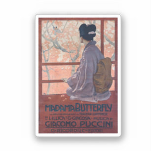 Madama Butterfly Vintage Poster (1904) Aufkleber