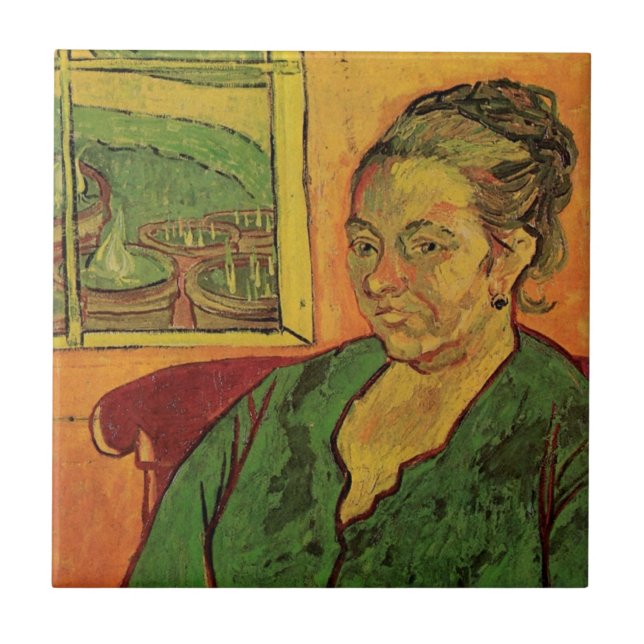 Madame Augustine Roulin von Vincent van Gogh Fliese (Vorderseite)