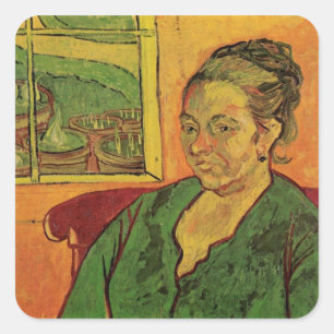 Madame Augustine Roulin von Vincent van Gogh Quadratischer Aufkleber