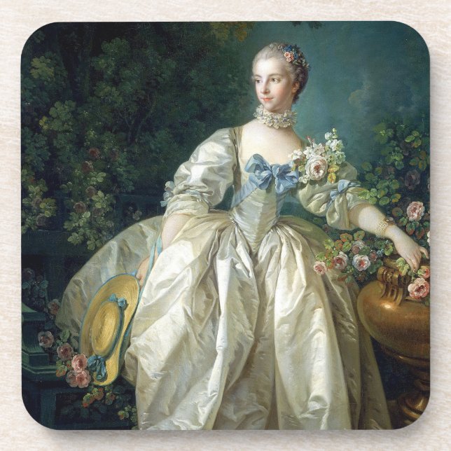 Madame Bergeret 1766 Boucher Getränkeuntersetzer (Vorderseite)