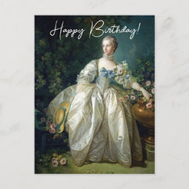 Madame Bergeret 1766 Boucher Happy Birthday Postkarte