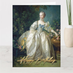 Madame Bergeret 1766 Happy Birthday Karte