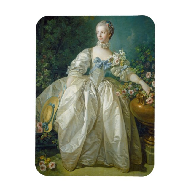 Madame Bergeret, c. 1766 (Öl auf Leinwand) Magnet (Vertikal)