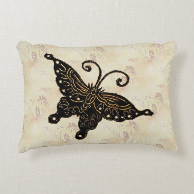 Madame Butterfly Zierkissen (Vorderseite)