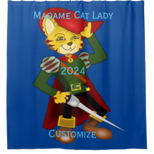 Madame Cat Lady 2024 für Präsident Thunder_Cove Duschvorhang