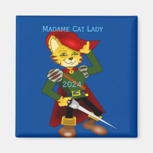 Madame Cat Lady 2024 für Präsident Thunder_Cove Magnet