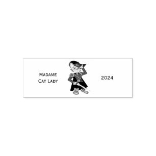 Madame Cat Lady 2024 für Präsident Thunder_Cove Permastempel