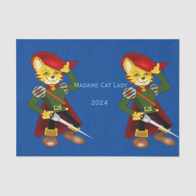 Madame Cat Lady 2024 für Präsident Thunder_Cove Seidenpapier (Vorderseite)