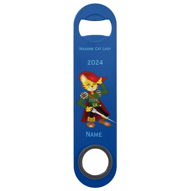 Madame Cat Lady 2024 für Präsident Thunder_Cove Speed Flaschenöffner (Vorderseite)