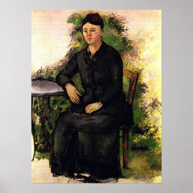 Madame Cezanne Im Garten - Paul Cezanne Poster (Vorne)