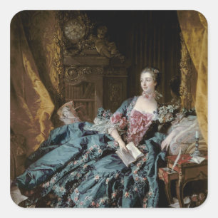 Madame de Pompadour, 1756 Quadratischer Aufkleber