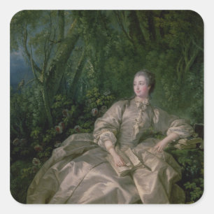 Madame de Pompadour, 1758 Quadratischer Aufkleber