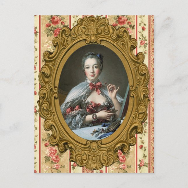 Madame de Pompadour Postkarte (Vorderseite)