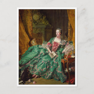 Madame de Pompadour von Francois Boucher – feine K Postkarte