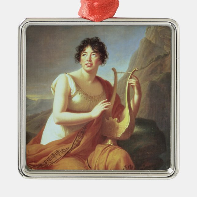 Madame de Stael als Corinne, 1809 Ornament Aus Metall (Vorne)