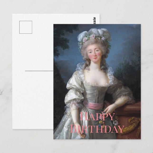 Madame du Barry 1782 Happy Birthday Postkarte (Vorne/Hinten)
