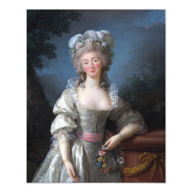 Madame du Barry 1782 von Elisabeth Brun Fotodruck (Vorne)